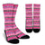 zebra Heart Pink Pattern Crew Socks