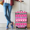 zebra Heart Pink Pattern Luggage Cover Protector