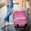 zebra Heart Pink Pattern Luggage Cover Protector