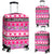 zebra Heart Pink Pattern Luggage Cover Protector