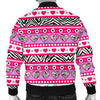 Zebra Heart Pink Pattern Men Casual Bomber Jacket