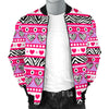 Zebra Heart Pink Pattern Men Casual Bomber Jacket