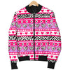 Zebra Heart Pink Pattern Men Casual Bomber Jacket