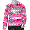 Zebra Heart Pink Pattern Men Crewneck Sweatshirt