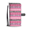 Zebra Heart Pink Pattern Wallet Phone Case