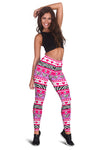 Zebra Heart Pink Pattern Women Leggings