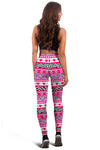 Zebra Heart Pink Pattern Women Leggings