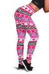 Zebra Heart Pink Pattern Women Leggings