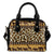 Zebra Leopard Skin Safari Leather Shoulder Handbag