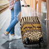 Zebra Leopard Skin Safari Luggage Cover Protector