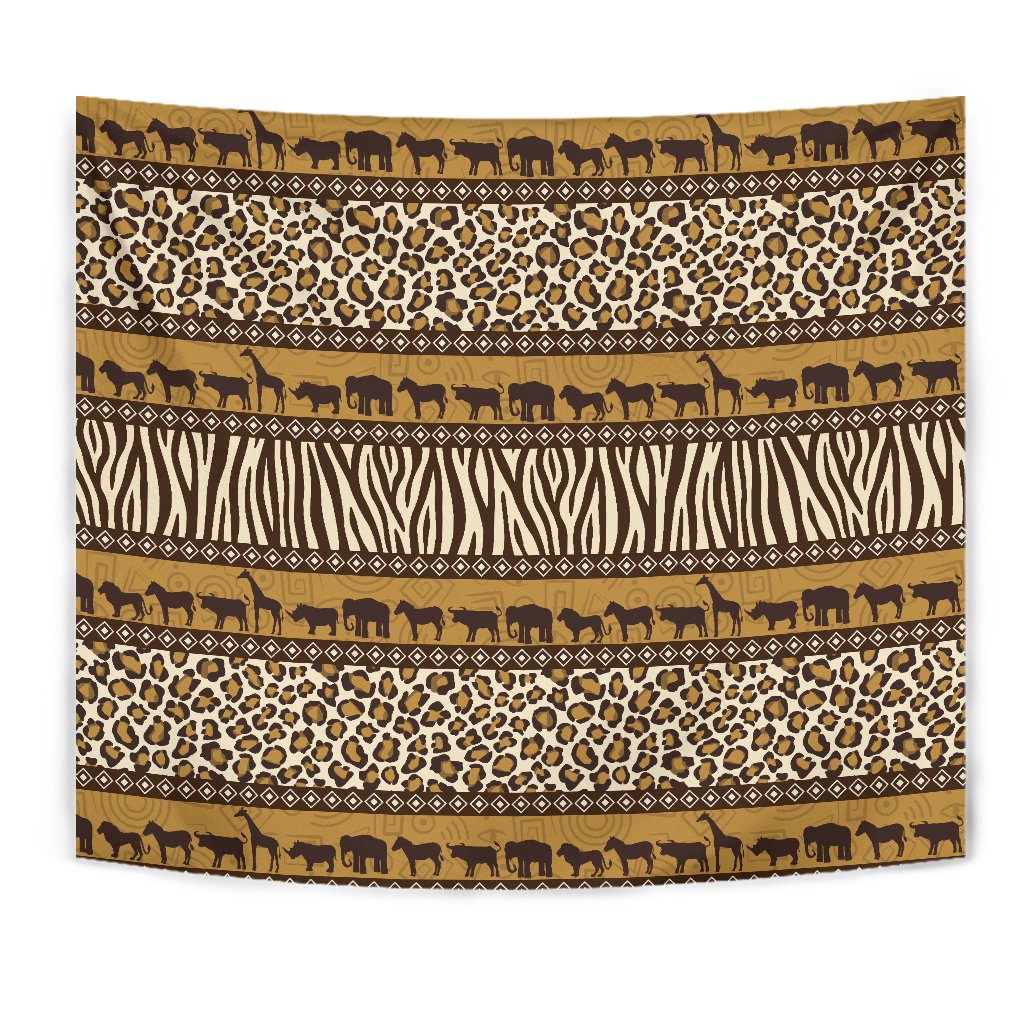 Zebra Leopard Skin Safari Wall Tapestry