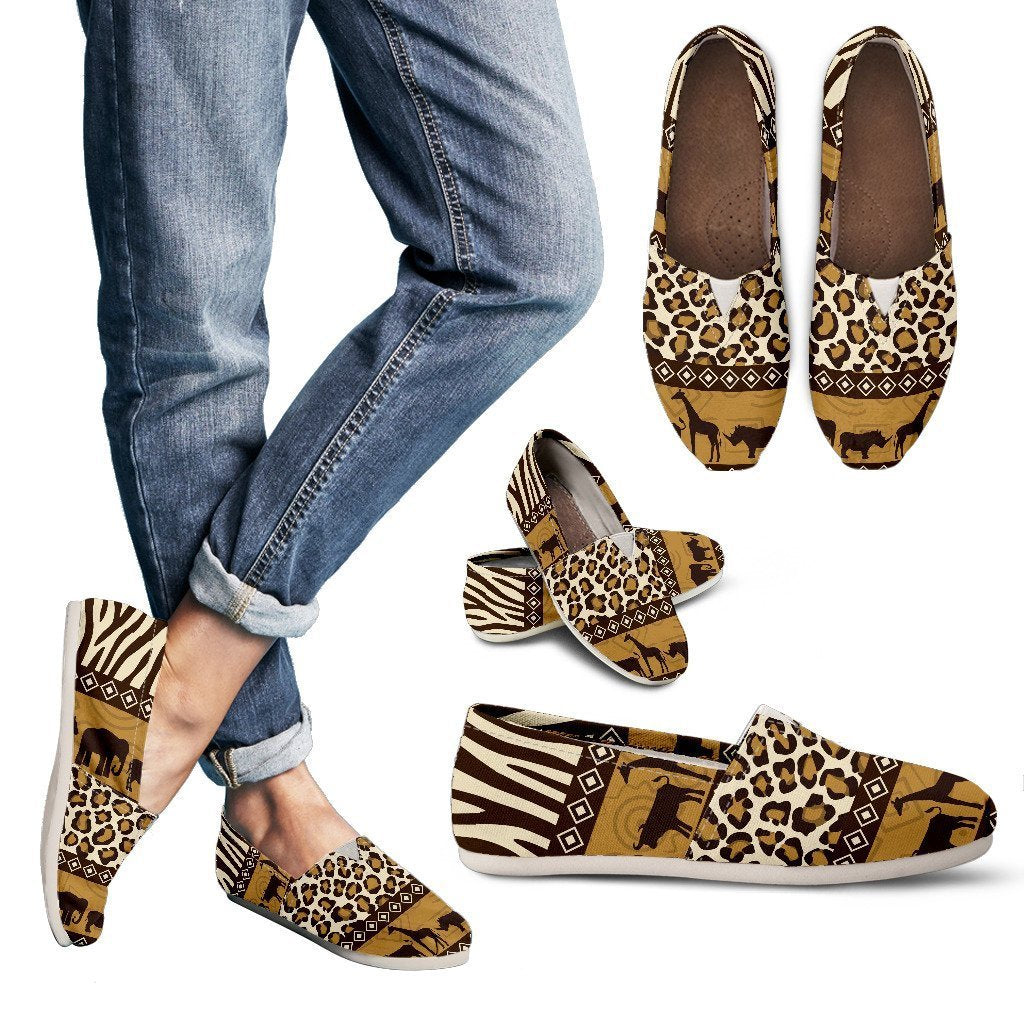 Zebra Leopard Skin Safari Women Casual Shoes-JorJune.com