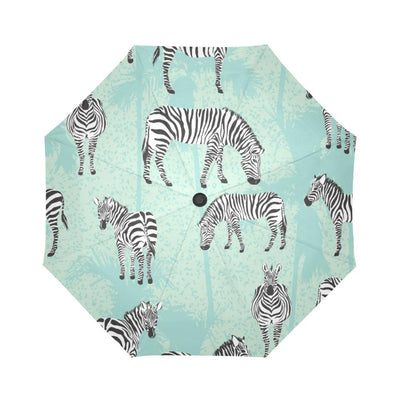 Zebra Pattern Automatic Foldable Umbrella