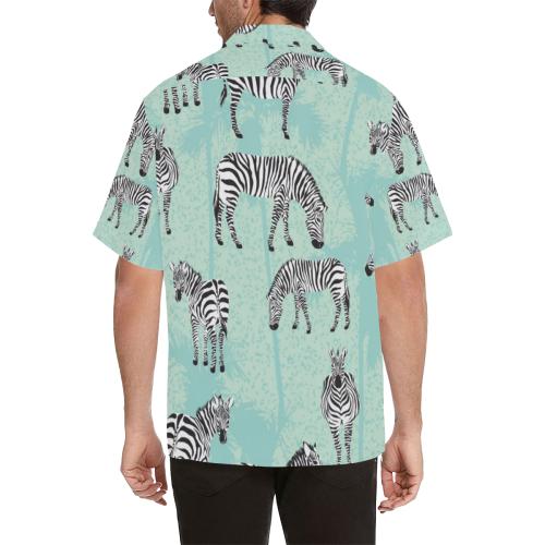 Zebra Pattern Men Hawaiian Shirt