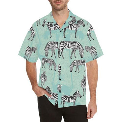 Zebra Pattern Men Hawaiian Shirt