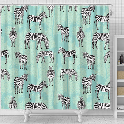 Zebra Pattern Shower Curtain