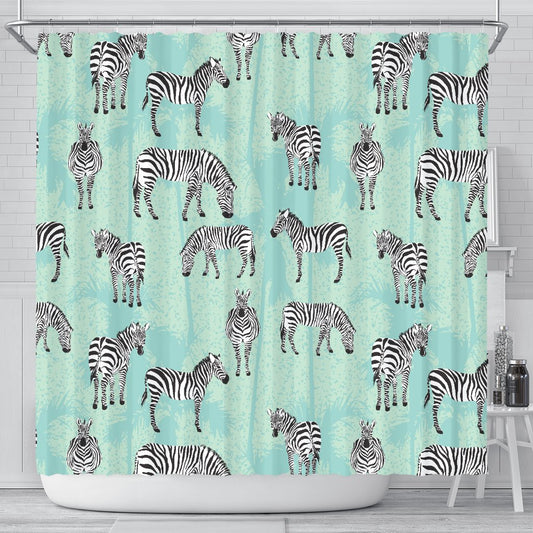 Zebra Pattern Shower Curtain