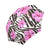 Zebra Pink Hibiscus Automatic Foldable Umbrella