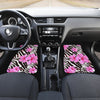 Zebra Pink Hibiscus Car Floor Mats