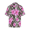 Zebra Pink Hibiscus Men Hawaiian Shirt