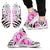 Zebra Pink Hibiscus Men Sneakers