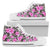 Zebra Pink Hibiscus Women High Top Canvas Shoes