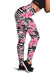 Zebra Pink Hibiscus Women Leggings