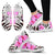 Zebra Pink Hibiscus Women Sneakers
