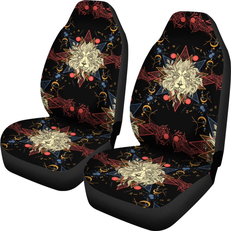 Zodiac Leo Pattern Design Print Universal Fit Car Seat Covers