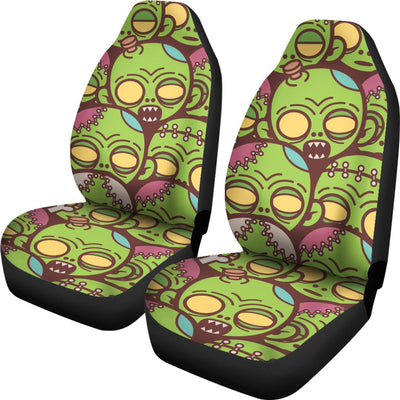 Zombie Head Design Pattern Print Universal Fit Car Seat Covers